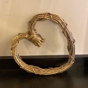 Golden heart wall hanging decoration